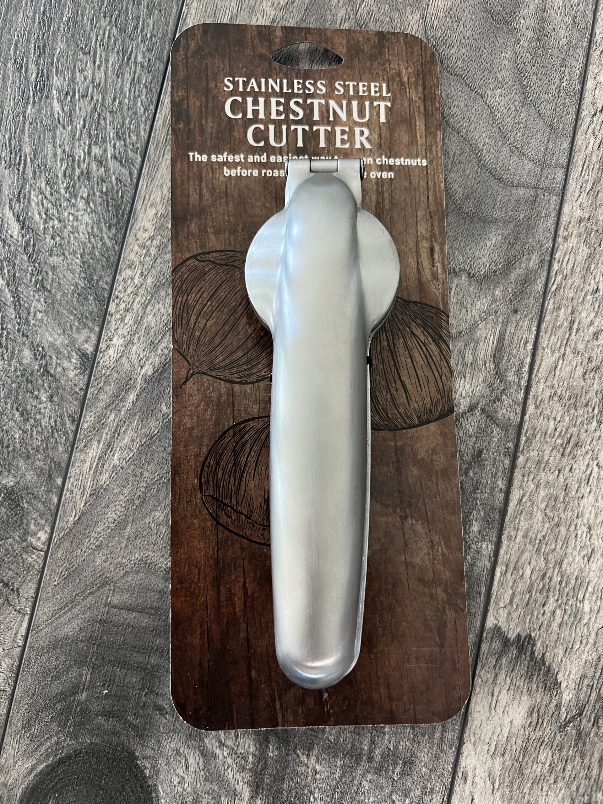 Chestnut cutter ready to ship with fresh chestnuts from EBB Farms