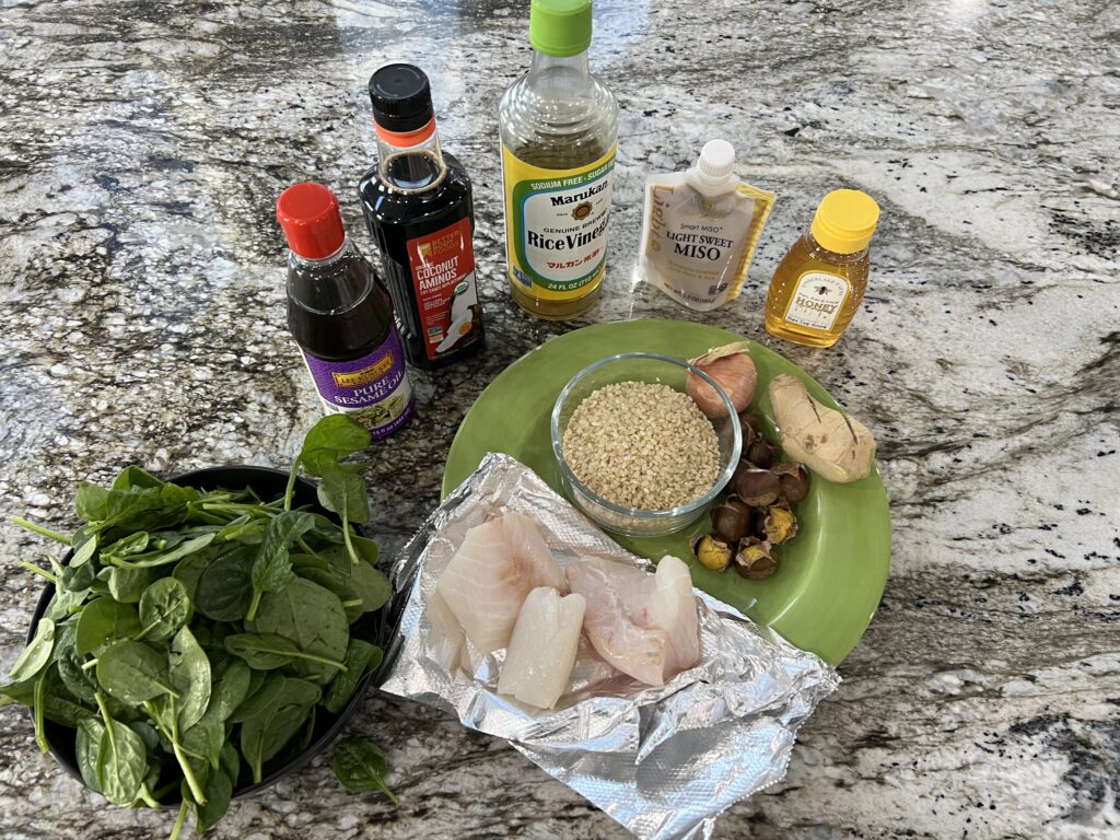 Ingredients for the healthful cod miso